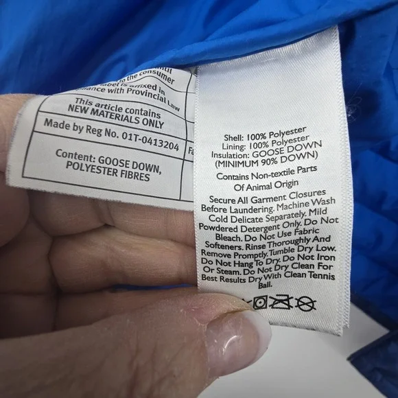 Eddie Bauer STORMDOWN 800 Down Puffer Vest Men's 2XL Blue Full Zip Pockets Warm - Picture 15 of 16